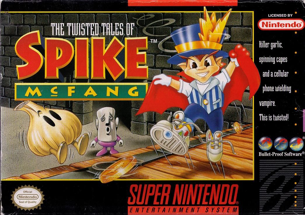 The Twisted Tales of Spike McFang box art for Super Nintendo